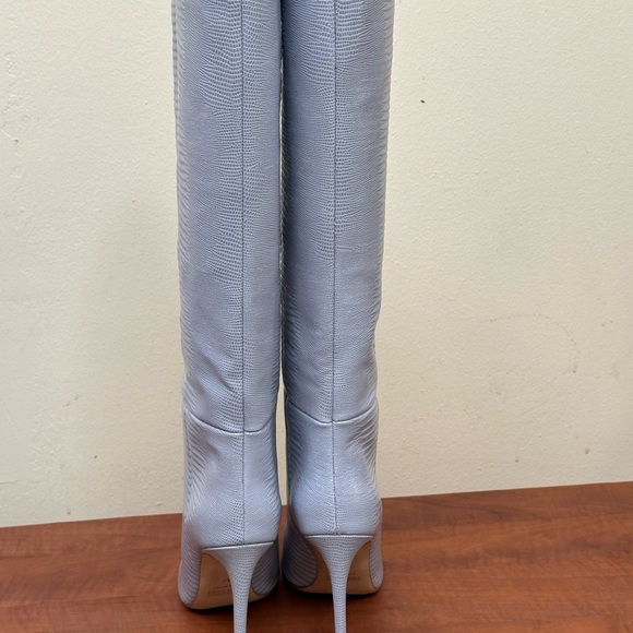 New PARIS TEXAS Snakeskin Effect Leather Boots Denim 38 they run small - Picture 12 of 12